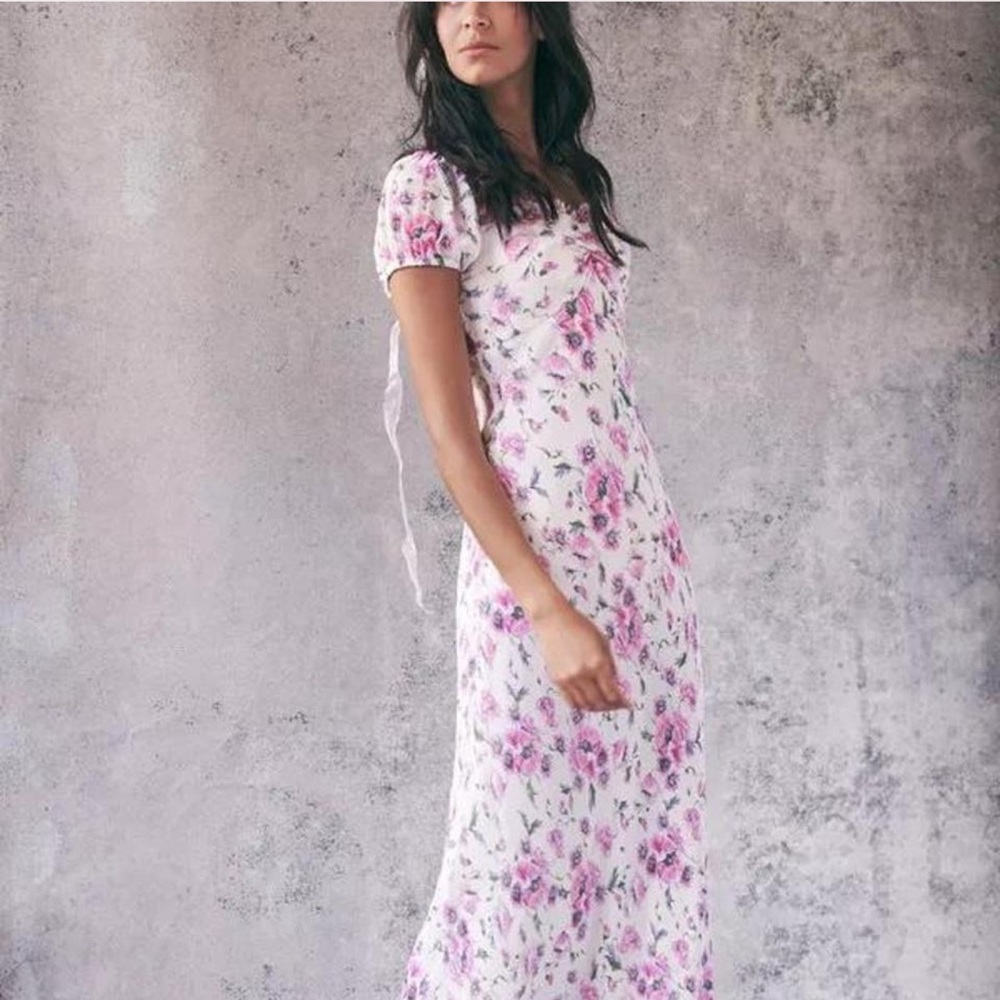 LoveShackFancy Madara Maxi Dress in Trellis Cream